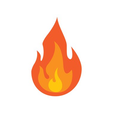 Ateş alevi logosu vektörü, yağ, gaz ve enerji logosu kavramı