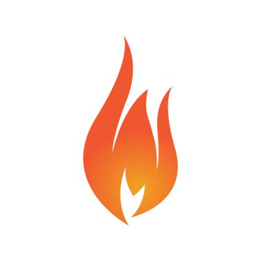 Ateş alevi logosu vektörü, yağ, gaz ve enerji logosu kavramı