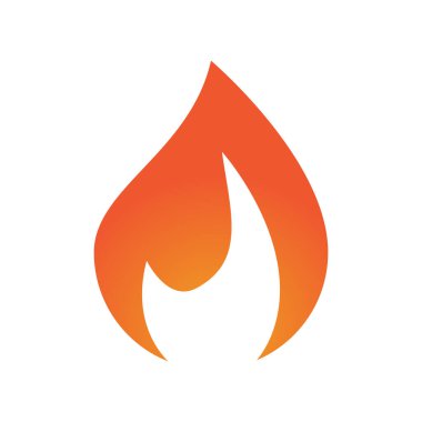 Ateş alevi logosu vektörü, yağ, gaz ve enerji logosu kavramı