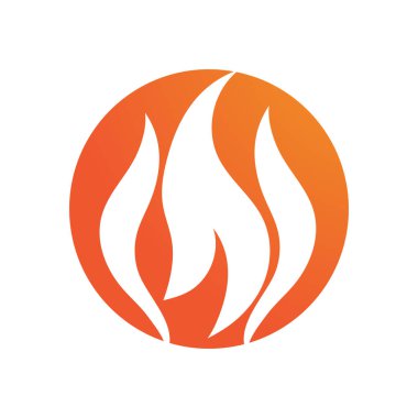 Ateş alevi logosu vektörü, yağ, gaz ve enerji logosu kavramı