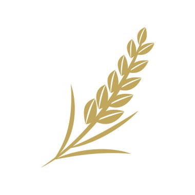 Buğday Logosu şablonu vektör çizimi tasarımı