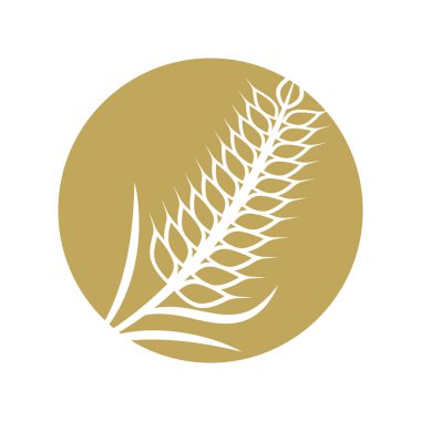 Buğday Logosu şablonu vektör çizimi tasarımı