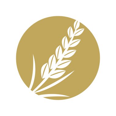 Buğday Logosu şablonu vektör çizimi tasarımı
