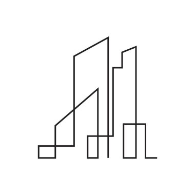 Şehir silüeti, düz tasarım şehir silüeti vektör illüstrasyon