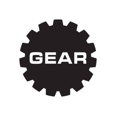 Gear Logo Şablonu vektör çizimi tasarımı
