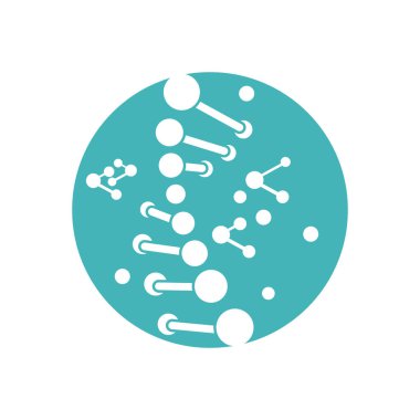 DNA logo illüstrasyon vektör şablonu