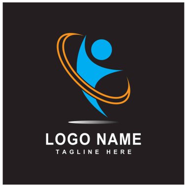 DNA logo illüstrasyon vektör şablonu