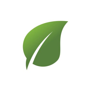 Yeşil yaprak logosu ekoloji doğa element vektör simgesi