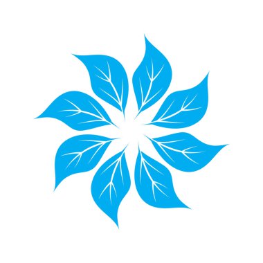 Yeşil yaprak logosu ekoloji doğa element vektör simgesi