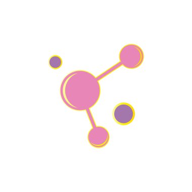 Molekül logo illüstrasyon vektör şablonu