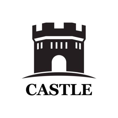 Castle Logo Şablonu vektör simgesi tasarımı