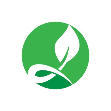 Yaprak Simgesi Vektör İllüstrasyon Tasarım Logosu şablonu