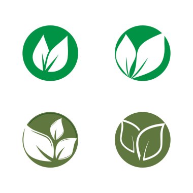 Yaprak Simgesi Vektör İllüstrasyon Tasarım Logosu şablonu
