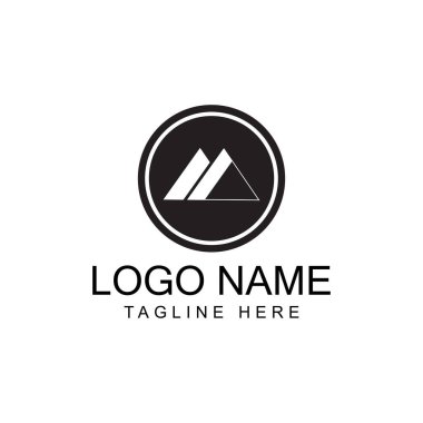 Dağ simgesi Logo Şablonu Vektör illüstrasyon Tasarımı