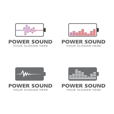 Ses dalgaları vektör çizim şablonu