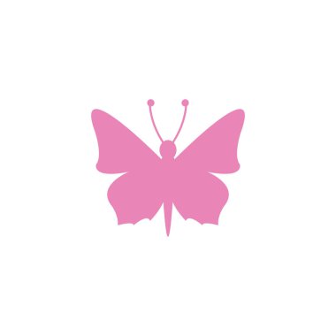 Basit bir minimalist çizgisi olan Uçan Kelebek Logosu.