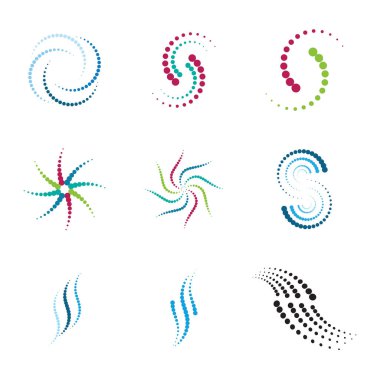 Çember vektör düz tasarım şablonu