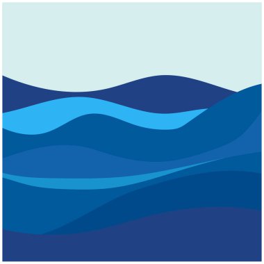 Soyut Su Dalgası Vektör Çizim Arkaplanı