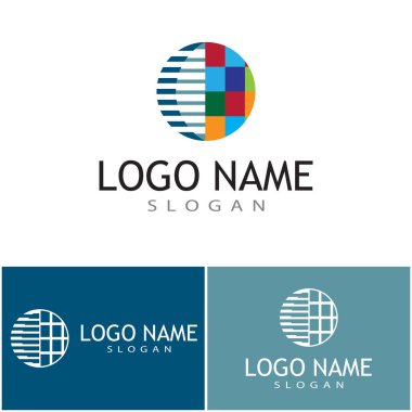 Çember vektör düz tasarım şablonu