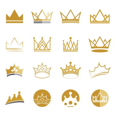 Crown Logo Şablonu vektör çizimi tasarımı