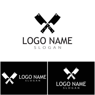 Bıçak ikonu. Vektör logosu gösterimi izole edilmiş işaret sembolü