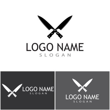 Bıçak ikonu. Vektör logosu gösterimi izole edilmiş işaret sembolü