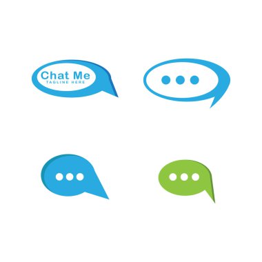 Buble sohbet simgesi Vektör İllüstrasyon Tasarım Logo şablonu