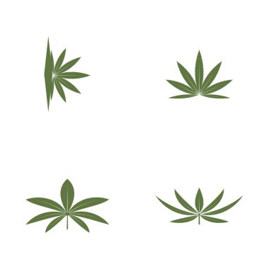 Canabis Logo Şablonu vektör sembolü doğa