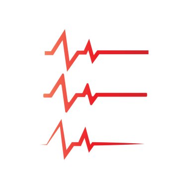 Nabız çizgisi ilüstrasyon vektör şablonu