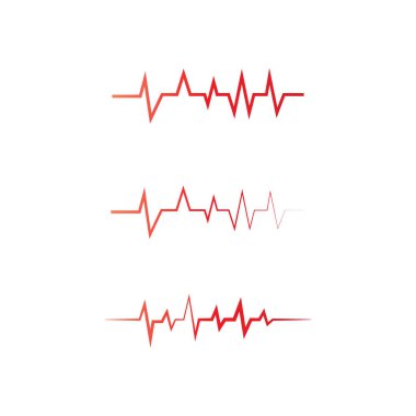 Nabız çizgisi ilüstrasyon vektör şablonu