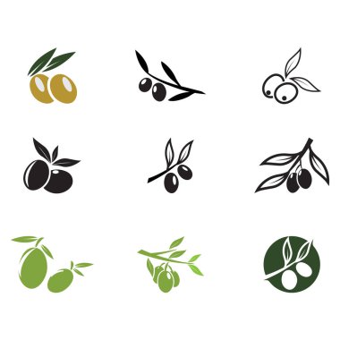 zeytin ikonu vektör çizim şablonu