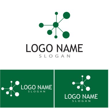 Molekül sembolü logo şablonu vektör illüstrasyon tasarımı 