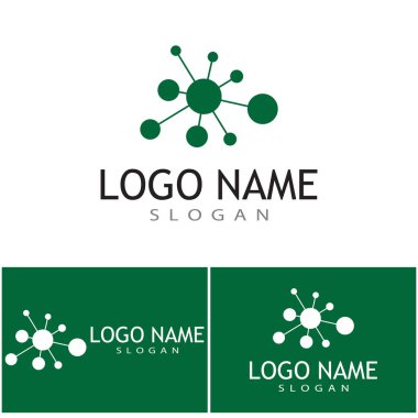 Molekül sembolü logo şablonu vektör illüstrasyon tasarımı 
