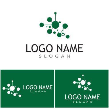 Molekül sembolü logo şablonu vektör illüstrasyon tasarımı 