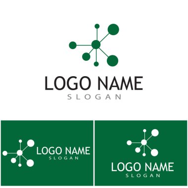 Molekül sembolü logo şablonu vektör illüstrasyon tasarımı 