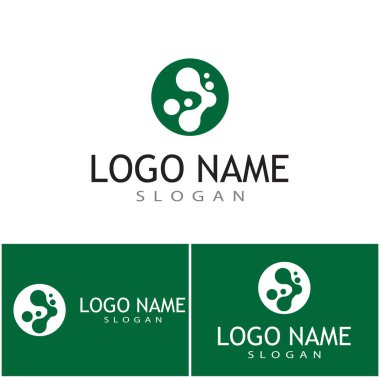 Molekül sembolü logo şablonu vektör illüstrasyon tasarımı 