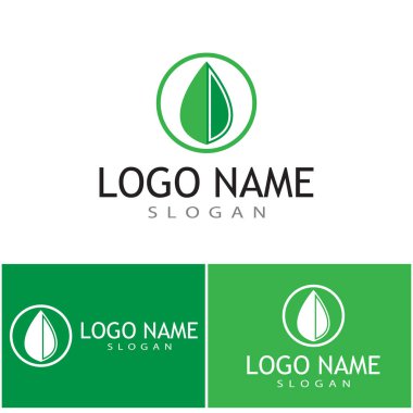Yaprak Simgesi Vektör İllüstrasyon Tasarım Logosu şablonu