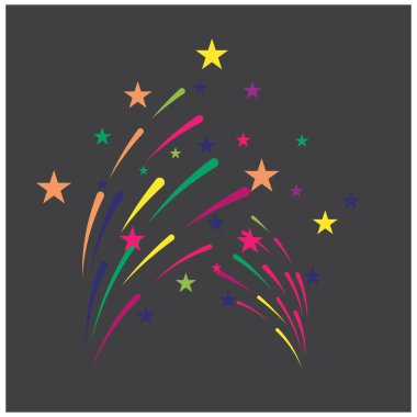 Havai fişek Logo Şablonu vektör sembolü