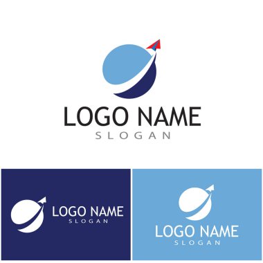 Kağıt düzlem logo vektör çizim şablonu