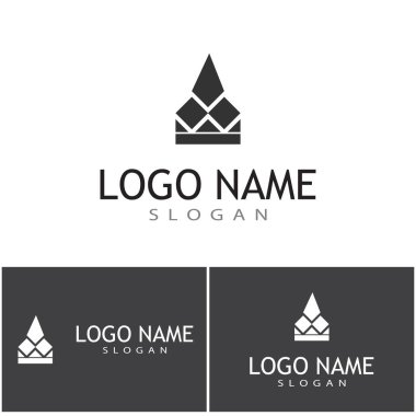 Crown Logo Şablonu vektör çizimi tasarımı
