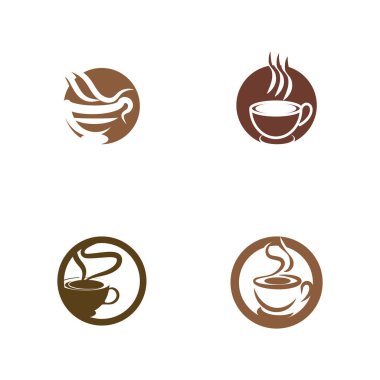 Kahve fincanı Logo Şablon vektör tasarımı