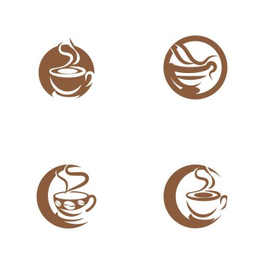 Kahve fincanı Logo Şablon vektör tasarımı