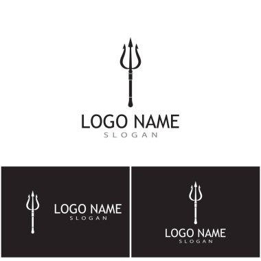 Trident Logo Şablonu vektör çizimi tasarımı