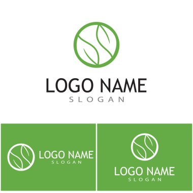 Yaprak Simgesi Vektör İllüstrasyon Tasarım Logosu şablonu