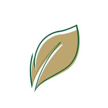 Green leaf illustration nature logo and symbol design