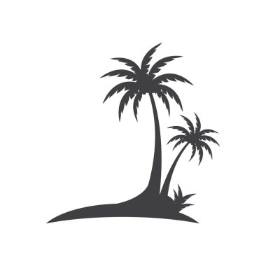 Palm tree summer logo and symbol template vector design