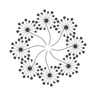 Dandelion flower logo vector and symbol template
