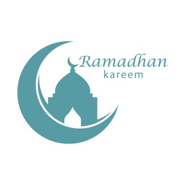 Ramadhan kareem poster banner islamic wallpaper mousque logo icon flat design vector