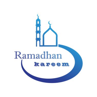 Ramadhan kareem poster banner islamic wallpaper mousque logo icon flat design vector