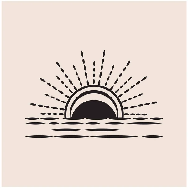 Sunbright Sunshine Sunlight Icon Vector Flat Design — Stock Vector